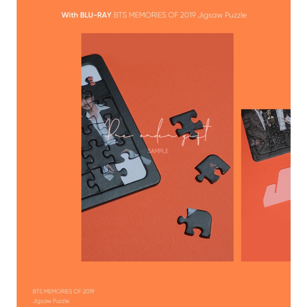 BTS MEMORIES OF 2019 BLU RAY DVD PRE-ORDER GIFT PUZZLE FRAME - BRAND NEW
